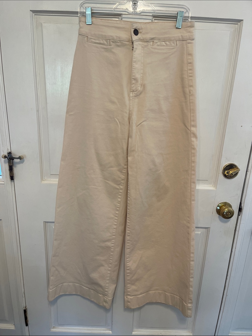LC Lauren Conrad Beige Wide-Leg High-Rise Pants